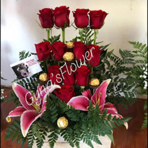 Rose and Lily Arrangement